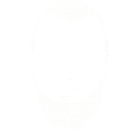Portrait of Yahia Djemmada, drawn with lines of text